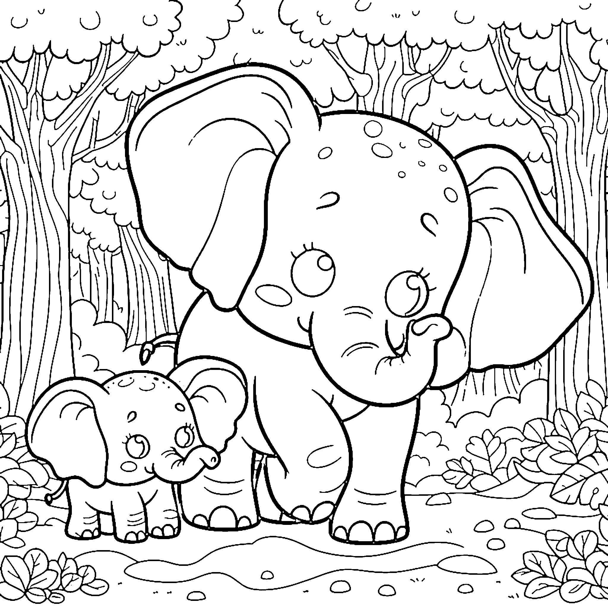 gajah dan anak gajah